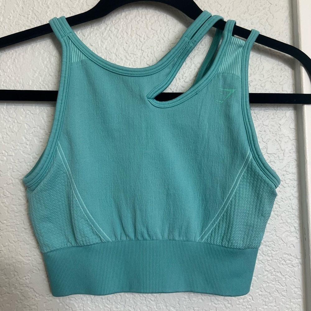 Gymshark Mint Blue Ultra Seamless Sports Bra - Picture 1 of 5